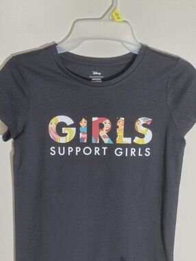 Disney Black Girls Support Girls Graphic Tee with Multicolor Lettering